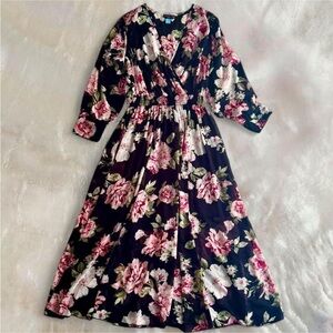 Floral Black Maxi Dress